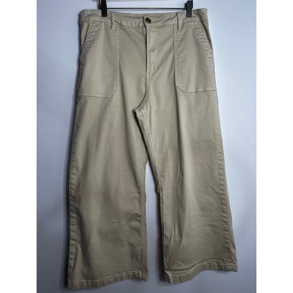 Kut from the Kloth Meg High Rise Wide Leg Pants Size 16 in Tan - Picture 2 of 7